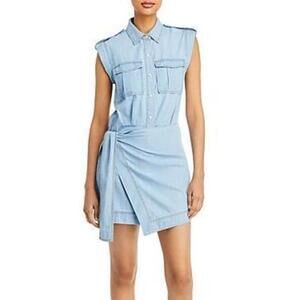 Derek Lam 10 Crosby Giselle Mini Tie Front Cotton Cargo Dress